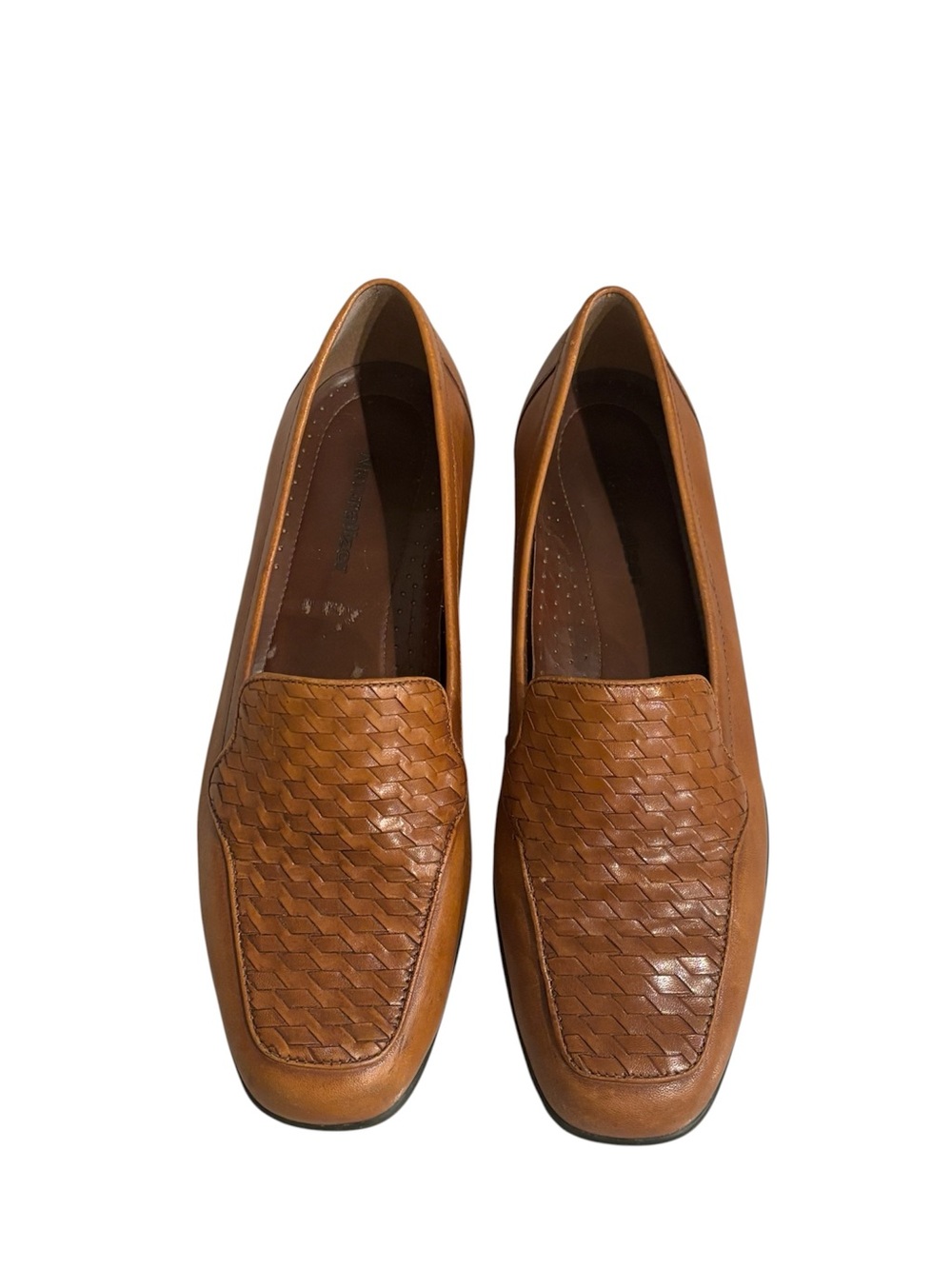 Women’s Naturalizee Woven Leather Slip-On Loafers in Cognac